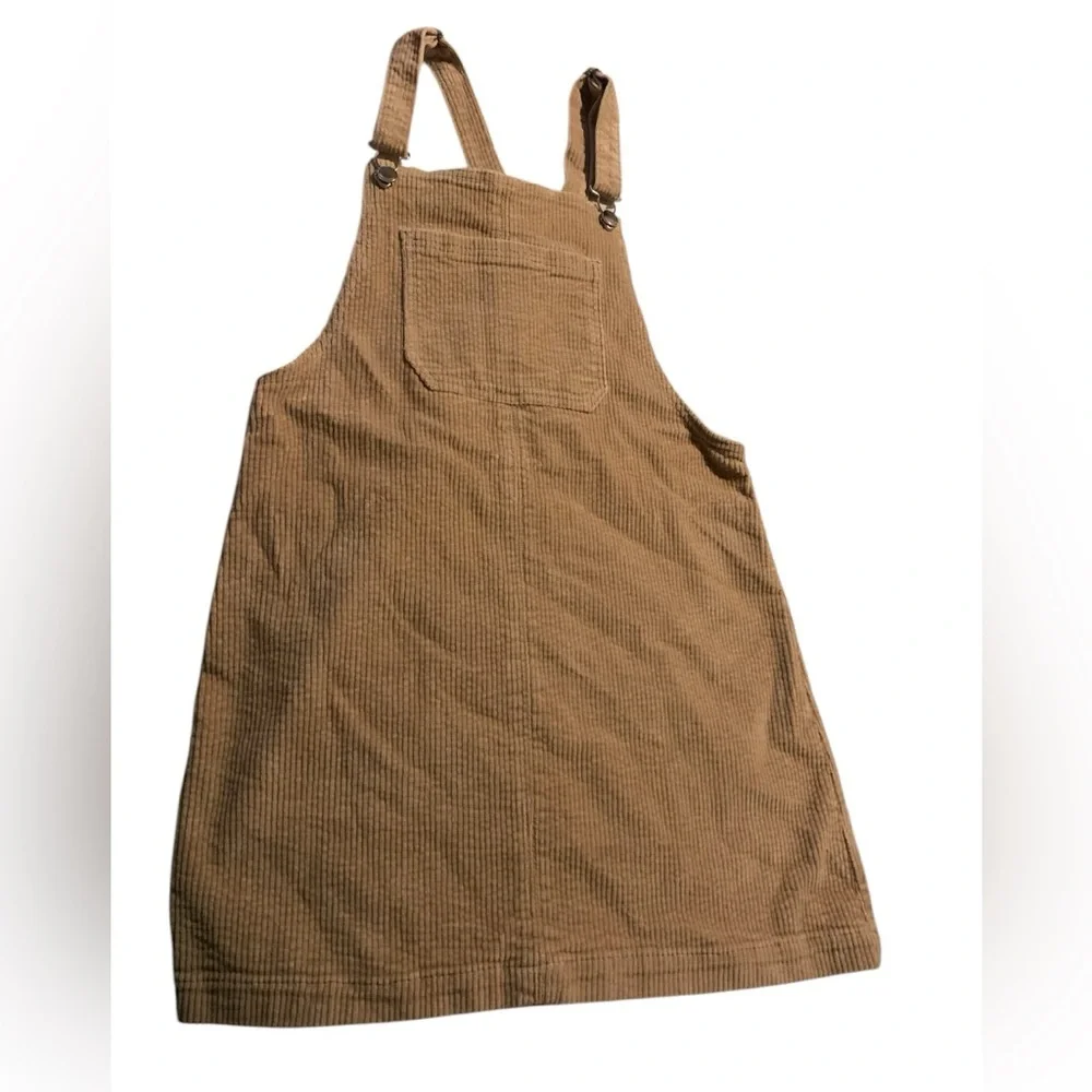 Tinseltown small corduroy Tan Midi Dress with Adjustable Straps - Picture 1 of 6